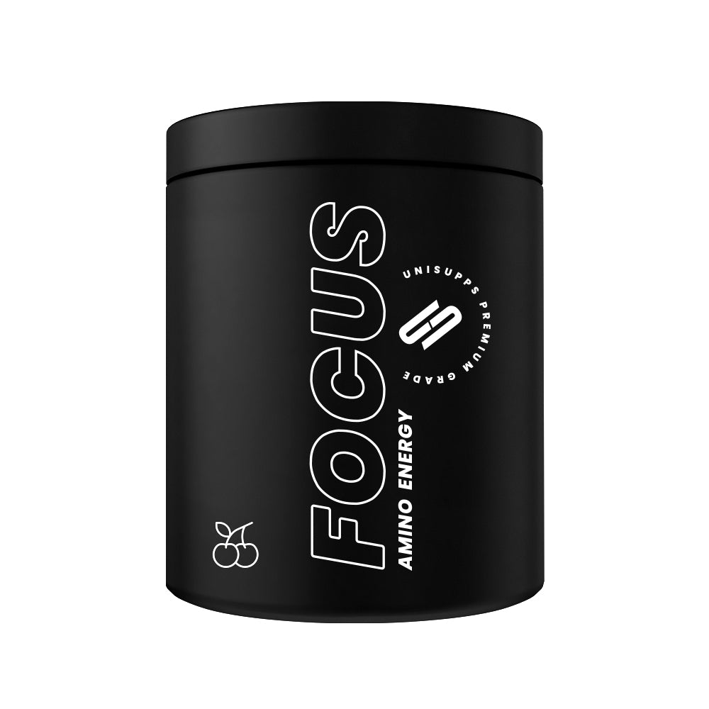 UNISUPPS FOCUS Amino Energy 500g – EAA Pre-Workout mit Koffein, Taurin, Guarana und N-Acetyl-L-Tyrosin, vegan, ohne Zucker, Made in Germany