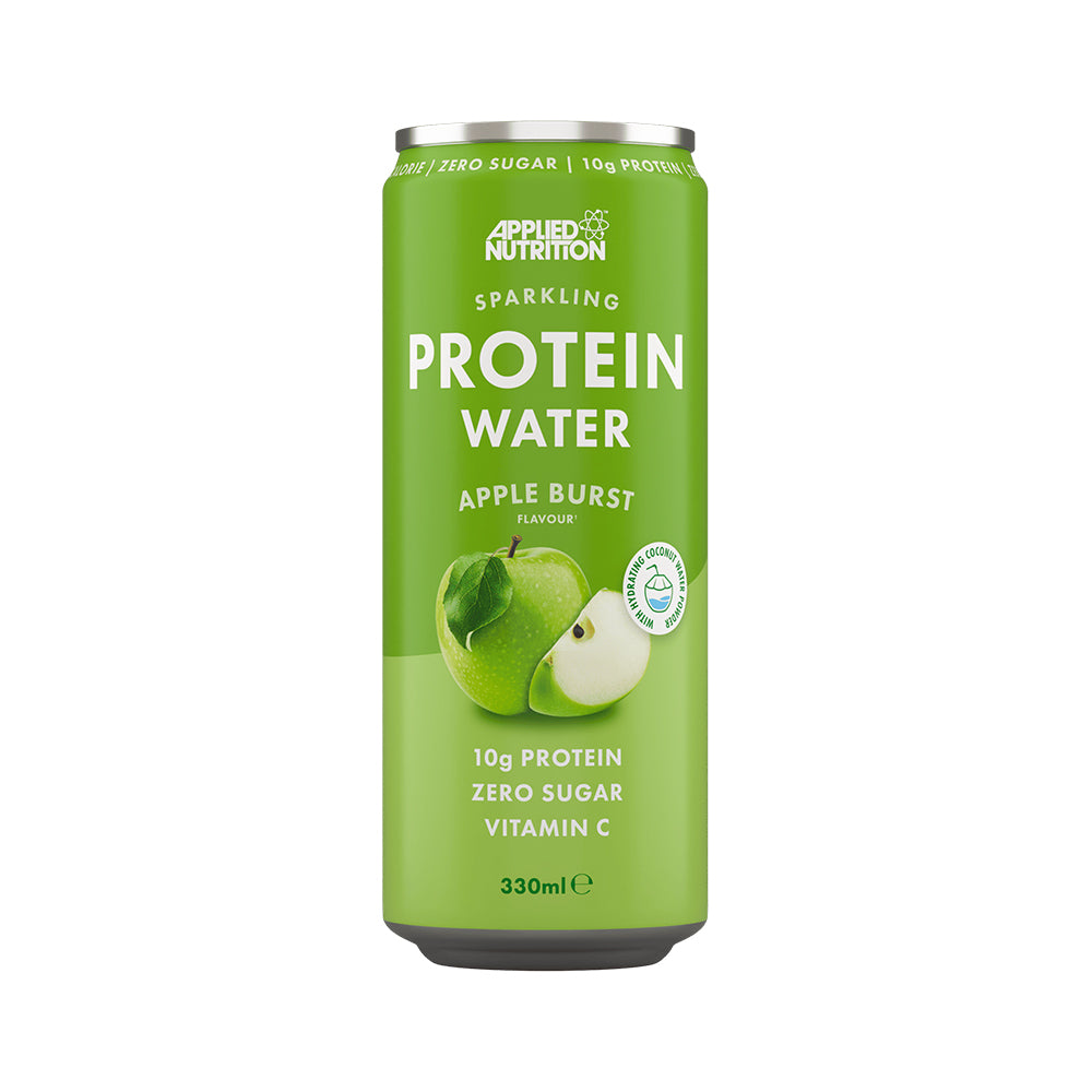 Applied Nutrition Sparkling Protein Water 330ml Apple Burst Dose weisser Hintergrund 10g Protein