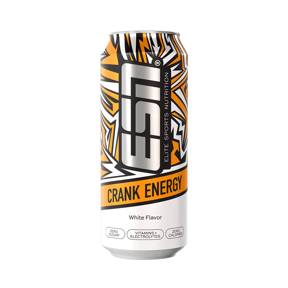 ESN Crank Energy 500ml White Flavour – Frontansicht der Dose auf weissem Hintergrund