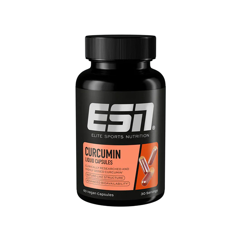 ESN Curcumin Liquid Capsules 60 Kapseln – Frontansicht der Dose, 1000mg NovaSol® Curcumin pro Portion