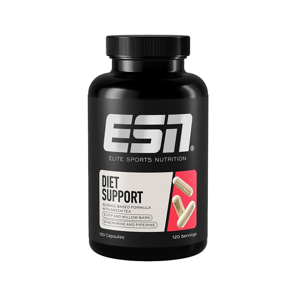 ESN Diet Support 2.0 120 Kapseln Dose – Metabolic & Mental Complex mit Chrom, Grüntee-Extrakt EGCG, 5-HTP, Safran, 100% vegan, weisser Hintergrund