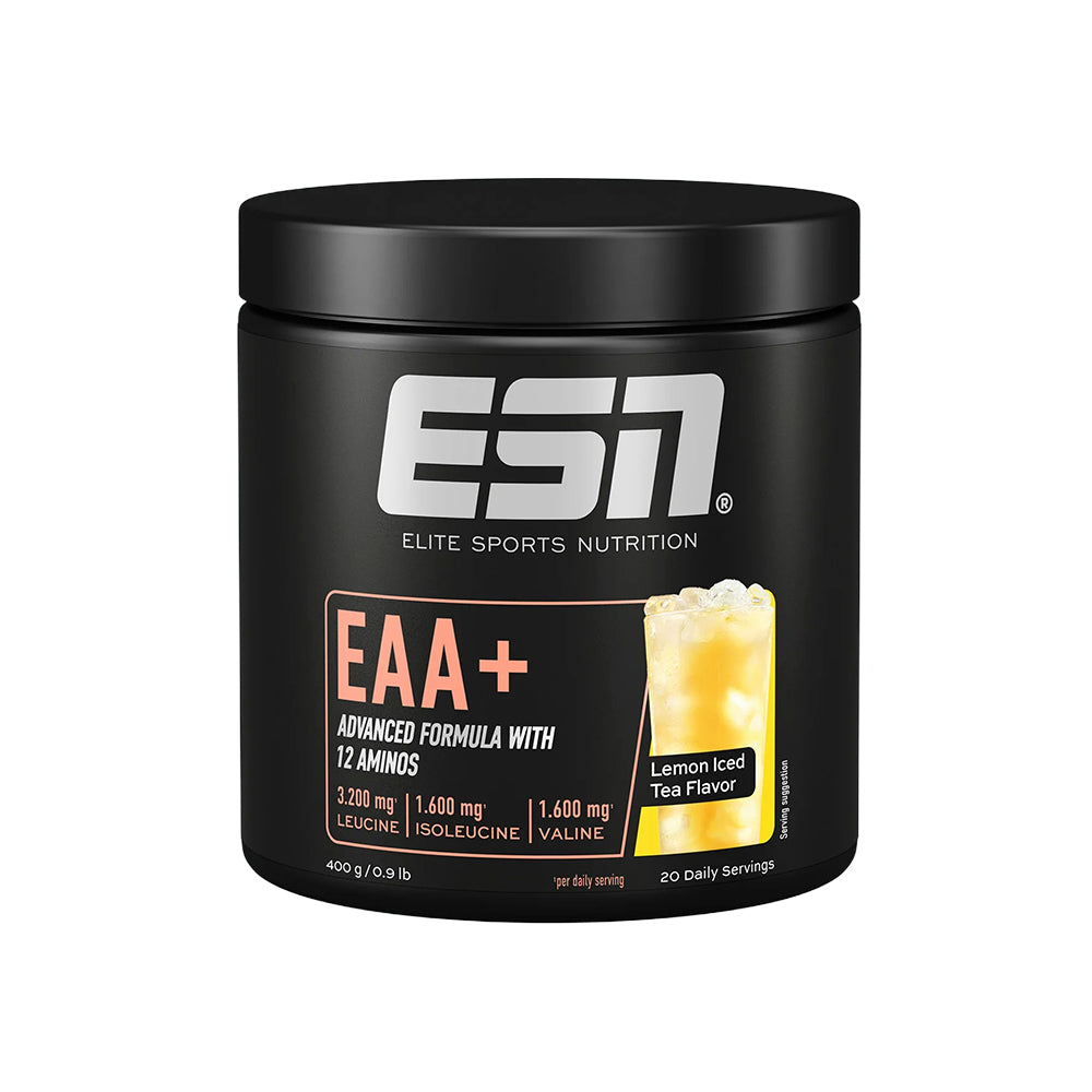 ESN EAA+ Essentielle Aminosäuren Pulver schwarze Dose alle 9 EAAs für Muskelaufbau