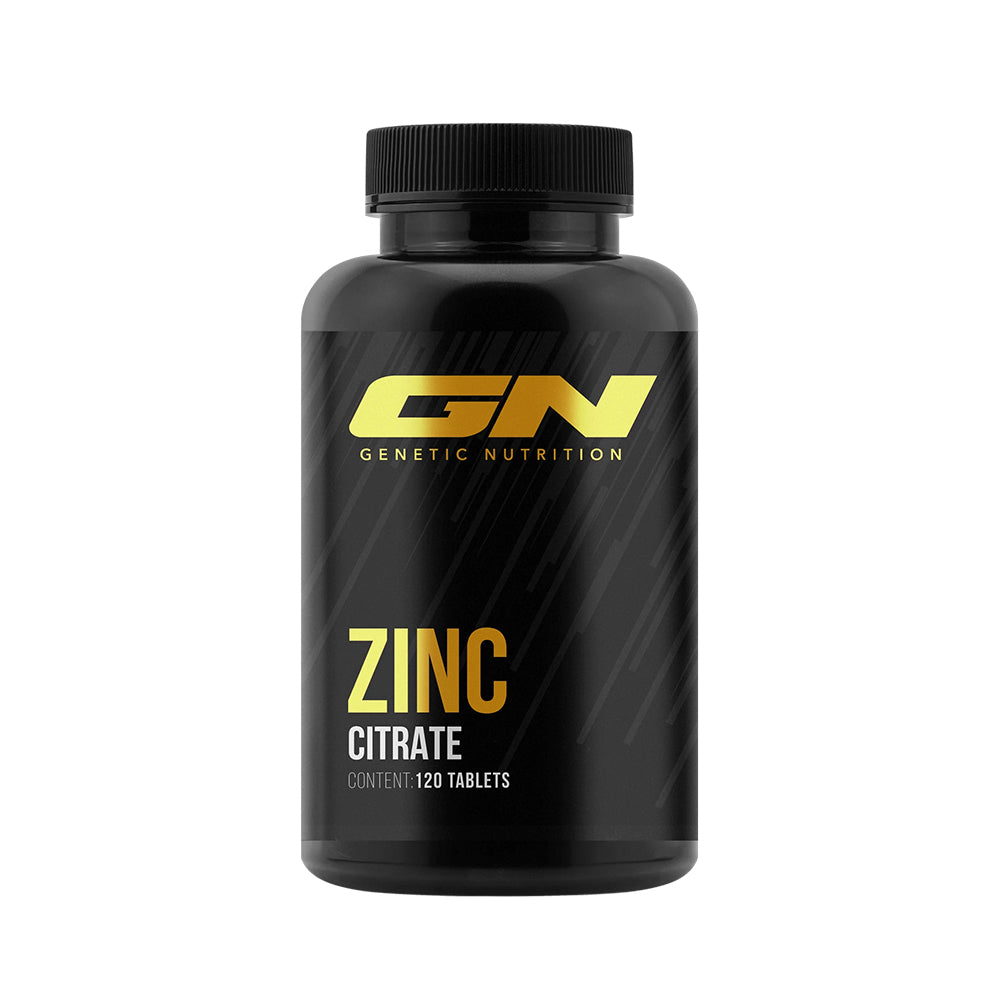 GN Zinc Citrate 120 Tabletten – Frontansicht der Dose, 50mg Zink als Zinkcitrat, 500% NRV, hochbioverfügbar