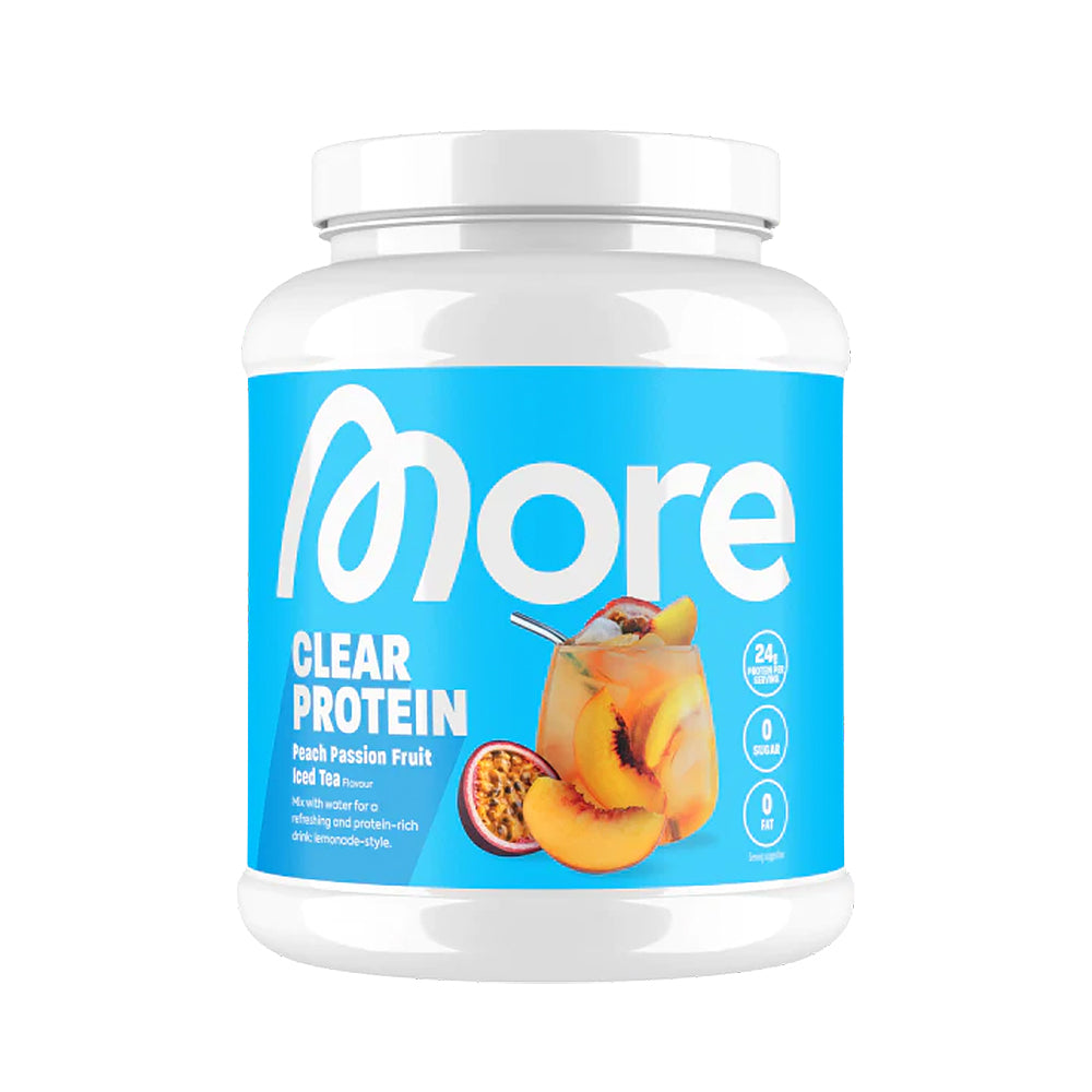 More Clear Protein – 30g Pulver in 500ml Wasser, ergibt klares Getränk, kein milchiger Shake, ohne Zucker und Fett