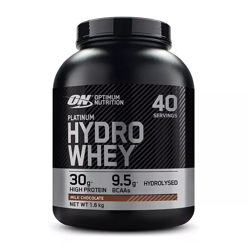 Optimum Nutrition Platinum Hydrowhey 1600g Dose Chocolate – 86% hydrolysiertes Molkenproteinisolat, 30g Protein pro Portion, 5% BCAA-Blend, enthält Milch und Soja