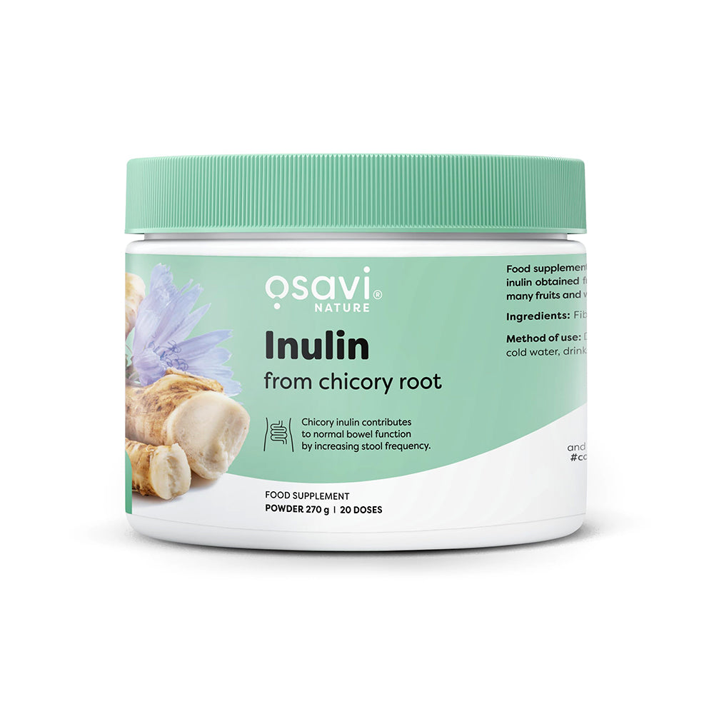 Osavi Inulin Chicory Root 270g Pulver weisser Hintergrund FibrulineTM Zichorieninulin