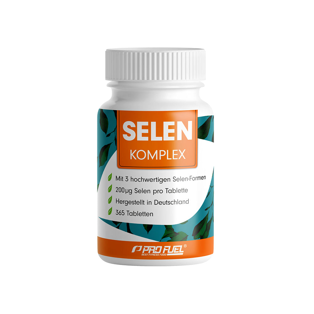 ProFuel SELEN Komplex 365 Tabletten Dose – 200 µg Selen, 3 Selen-Formen, 100 % vegan, Made in Germany, weisser Hintergrund
