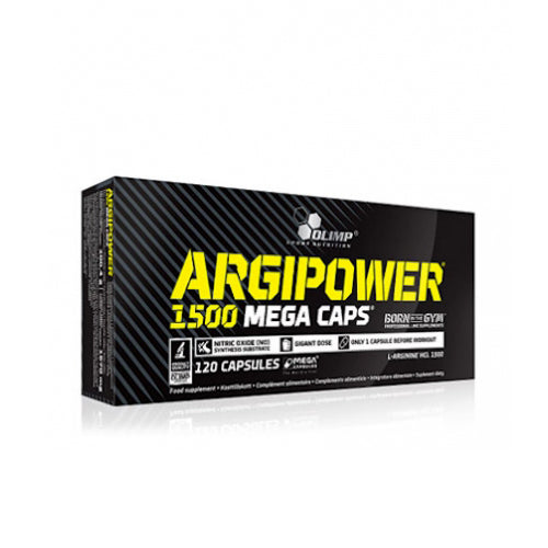 Olimp ArgiPower 1500 Mega Caps 120 Kapseln – Frontansicht der Verpackung auf weissem Hintergrund