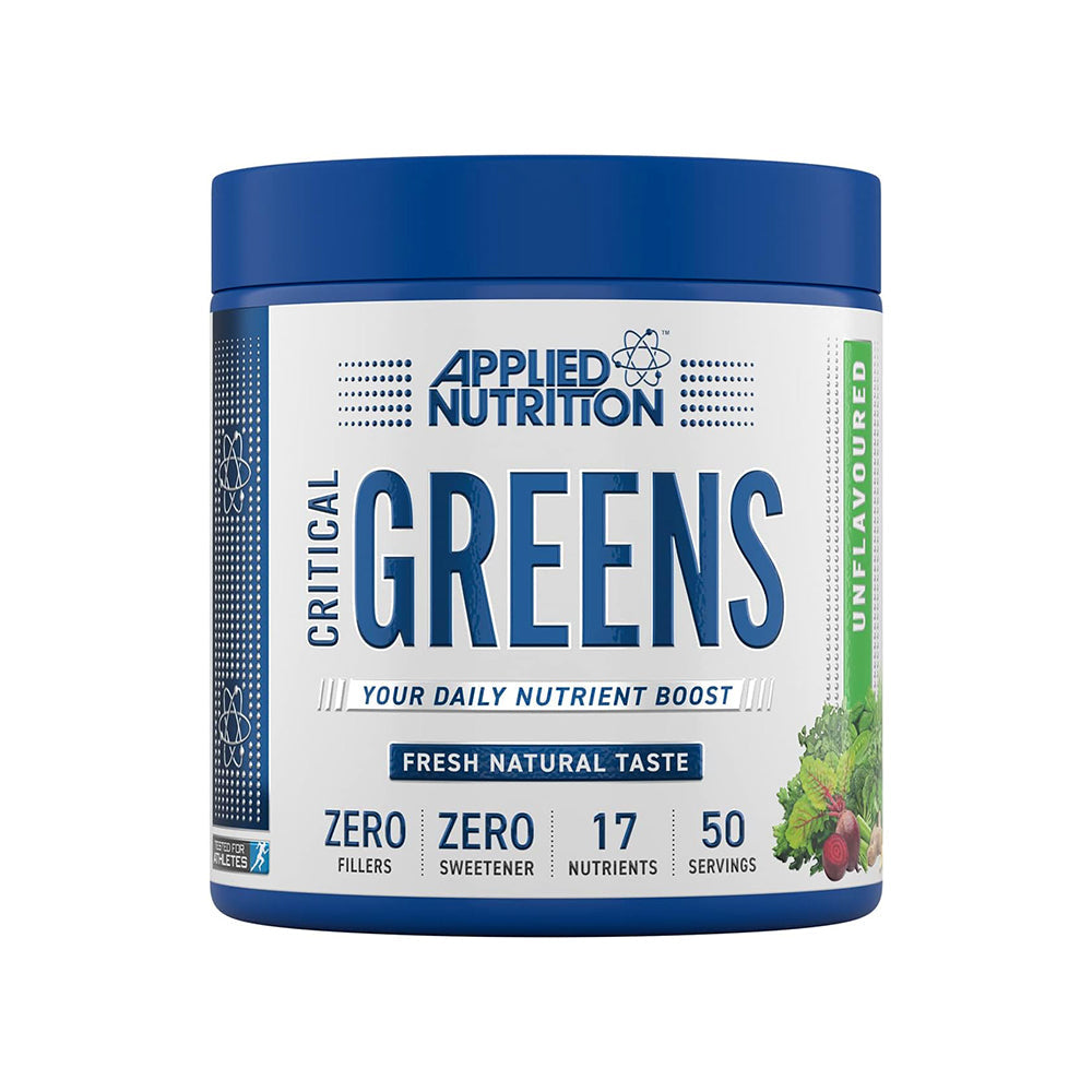 Applied Nutrition Critical Greens 150g – 17 Superfood-Grünextrakte ohne Süssungsmittel, ohne Füllstoffe, vegan, Halal, 30 Portionen à 5g