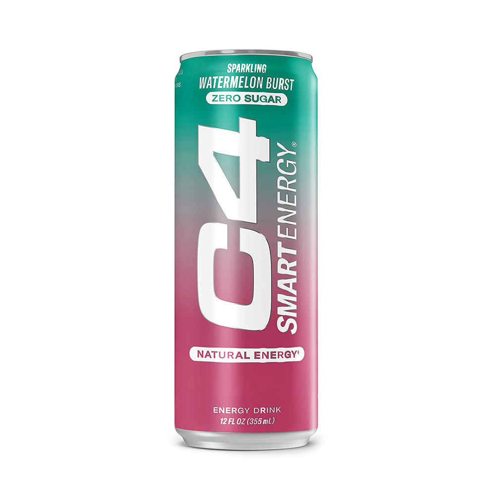 Cellucor C4 Smart Energy Drink 330ml Watermelon Burst – 106mg natürliches Koffein, Vitamin C + Niacin + Zink, zuckerfrei, vegan