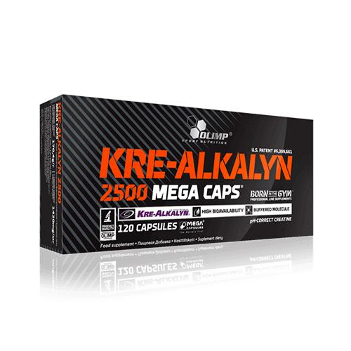 Olimp Kre-Alkalyn 2500 Mega Caps 120 Kapseln – Frontansicht der Verpackung auf weissem Hintergrund