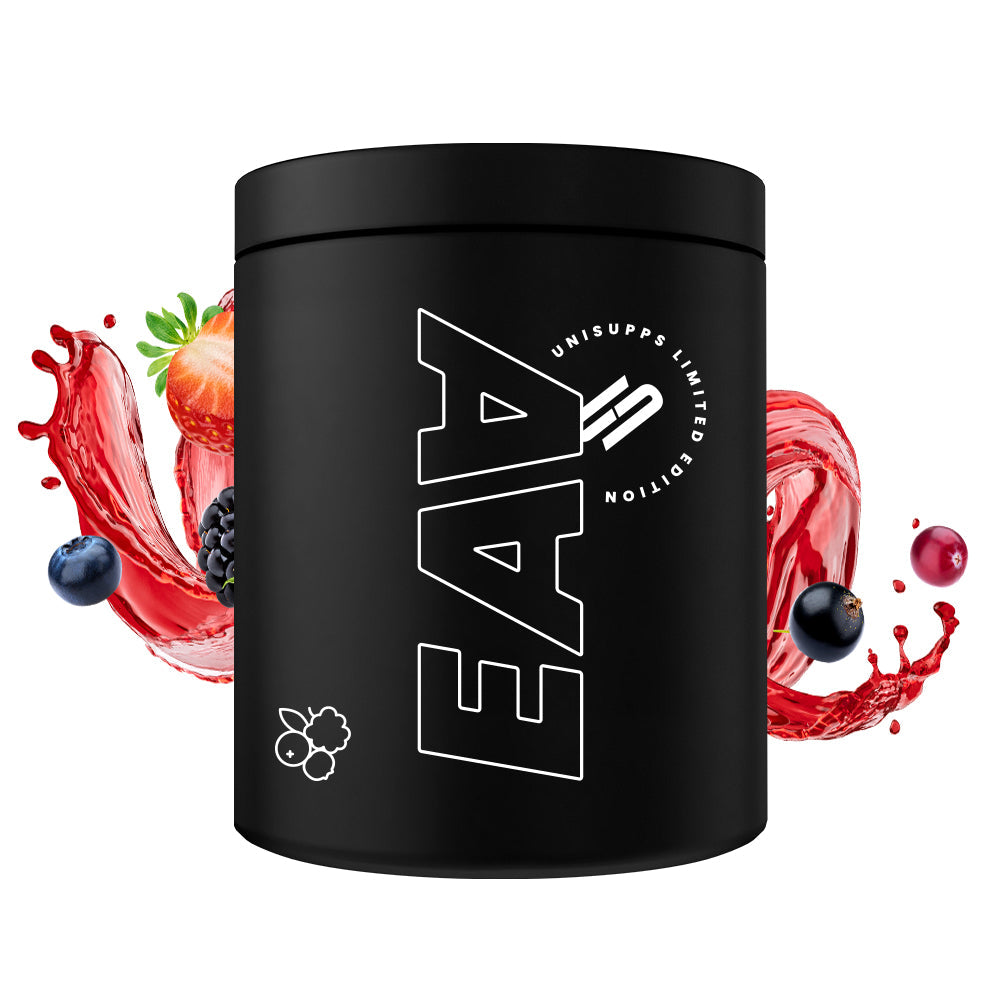 UNISUPPS EAA Zero 500g – alle 9 essentiellen Aminosäuren + Vitamin B6, vegan, ohne Zucker, 50 Portionen à 10g, Made in Germany