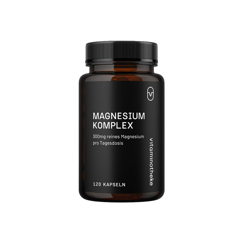 Vitaminotheke Magnesium Komplex – 3 hochbioverfügbare Magnesiumformen: Bisglycinate + Dicitrat + Malat, 300mg/4 Kapseln, vegan, Made in Germany